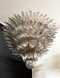 Palmette Murano Smoked Glass Chandelier