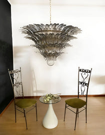 Palmette Murano Smoked Glass Chandelier
