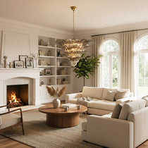 Palmette Murano Smoked Glass Chandelier