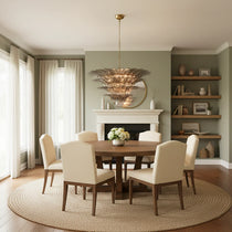 Palmette Murano Smoked Glass Chandelier