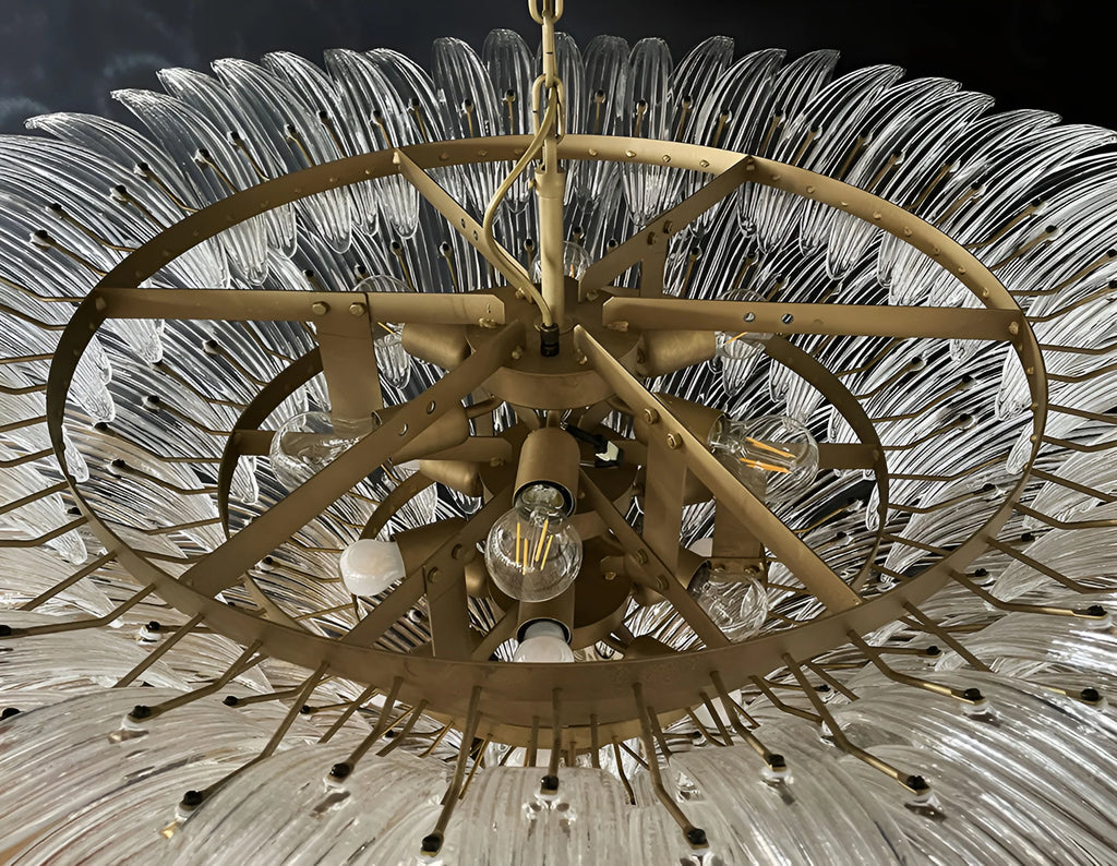 Murano Palmette Transparent Chandelier