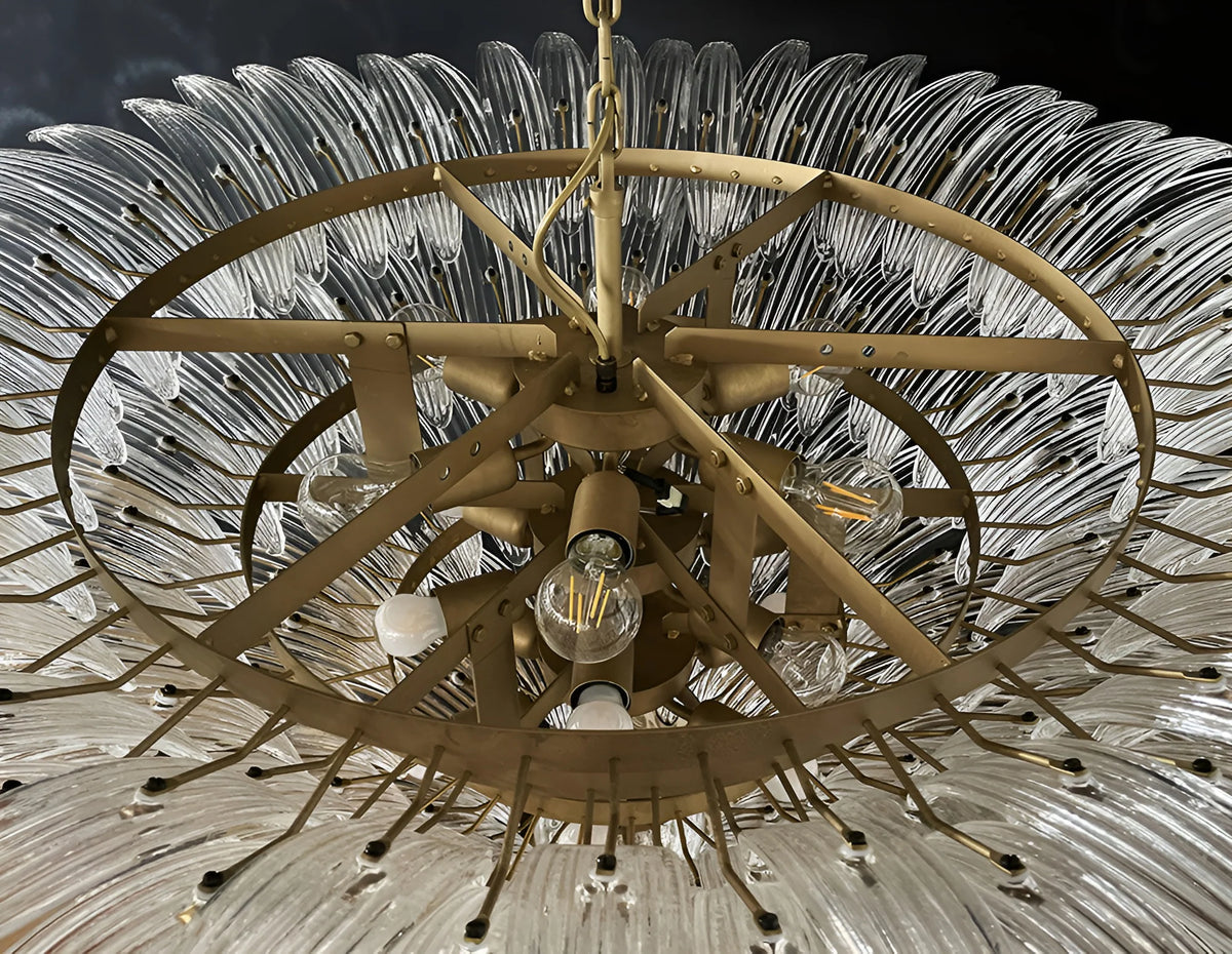 Murano Palmette Transparent Chandelier