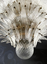 Murano Palmette Transparent Chandelier