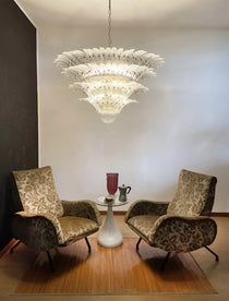 Murano Palmette Transparent Chandelier