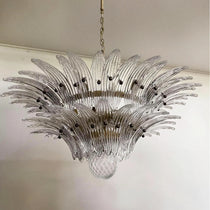 Murano Palmette Transparent Chandelier