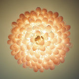 Murano Pink Glass Petal Chandelier