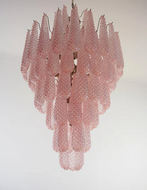 Murano Pink Petals Glass Chandelier