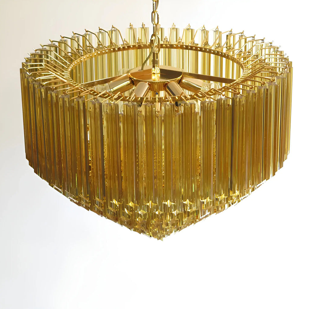Murano Prisms Amber Chandelier