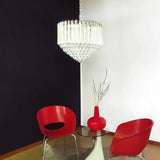 Murano Quadriedri Prisms Transparent Chandelier