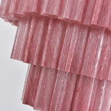 Murano Red Glass Tubes Chandelier