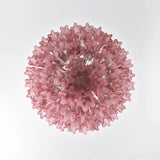 Murano Red Glass Tubes Chandelier