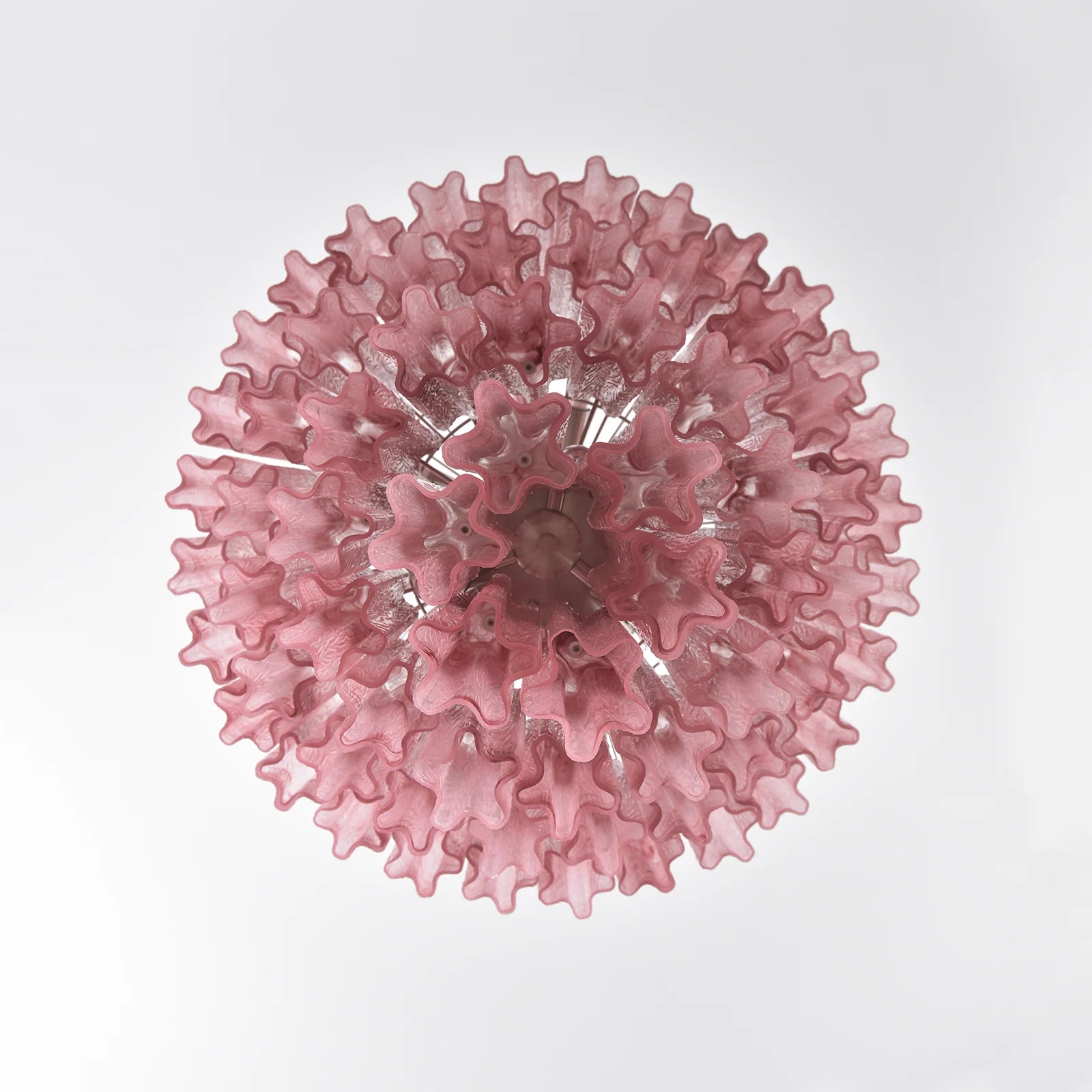 Murano Red Glass Tubes Chandelier