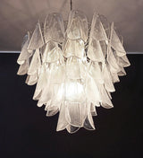 Murano Glass Leaves Transparent Chandelier