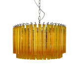 Murano Round Prisms Amber Chandelier