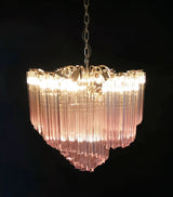Murano Shaded Pink Prism Chandelier