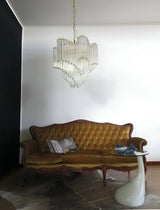 Murano Shaded Trasparent Prism Chandelier