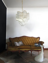Murano Shaded Trasparent Prism Chandelier