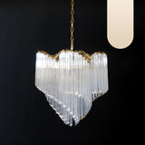Murano Shaded Trasparent Prism Chandelier