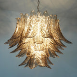 Murano Smoked Ferns Glass Chandelier