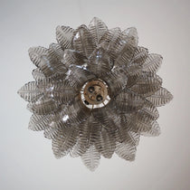 Murano Smoked Ferns Glass Chandelier