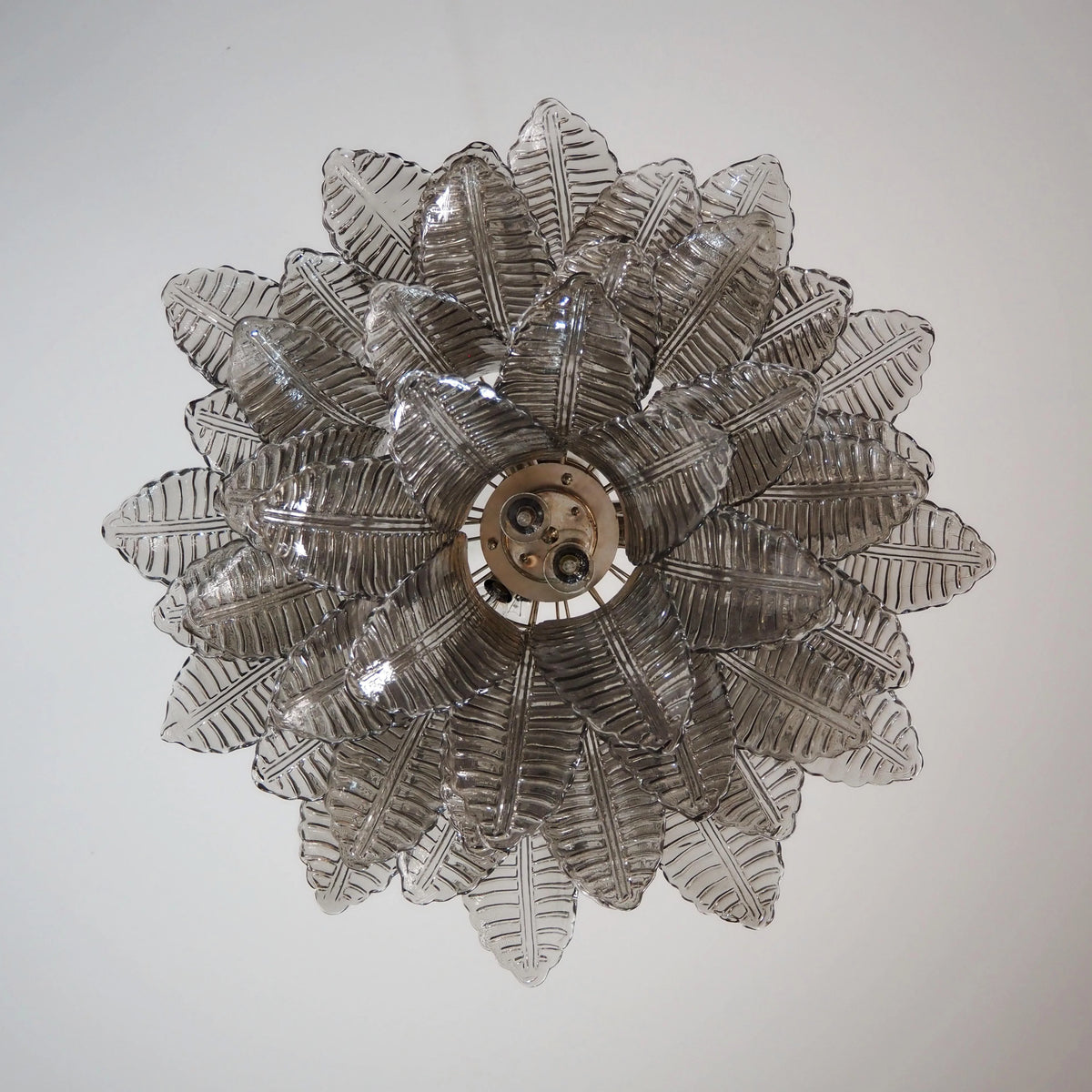 Murano Smoked Ferns Glass Chandelier