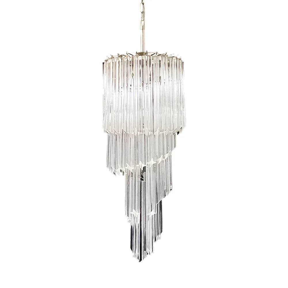 Murano Spiral Prisms Transparent Chandelier Main image
