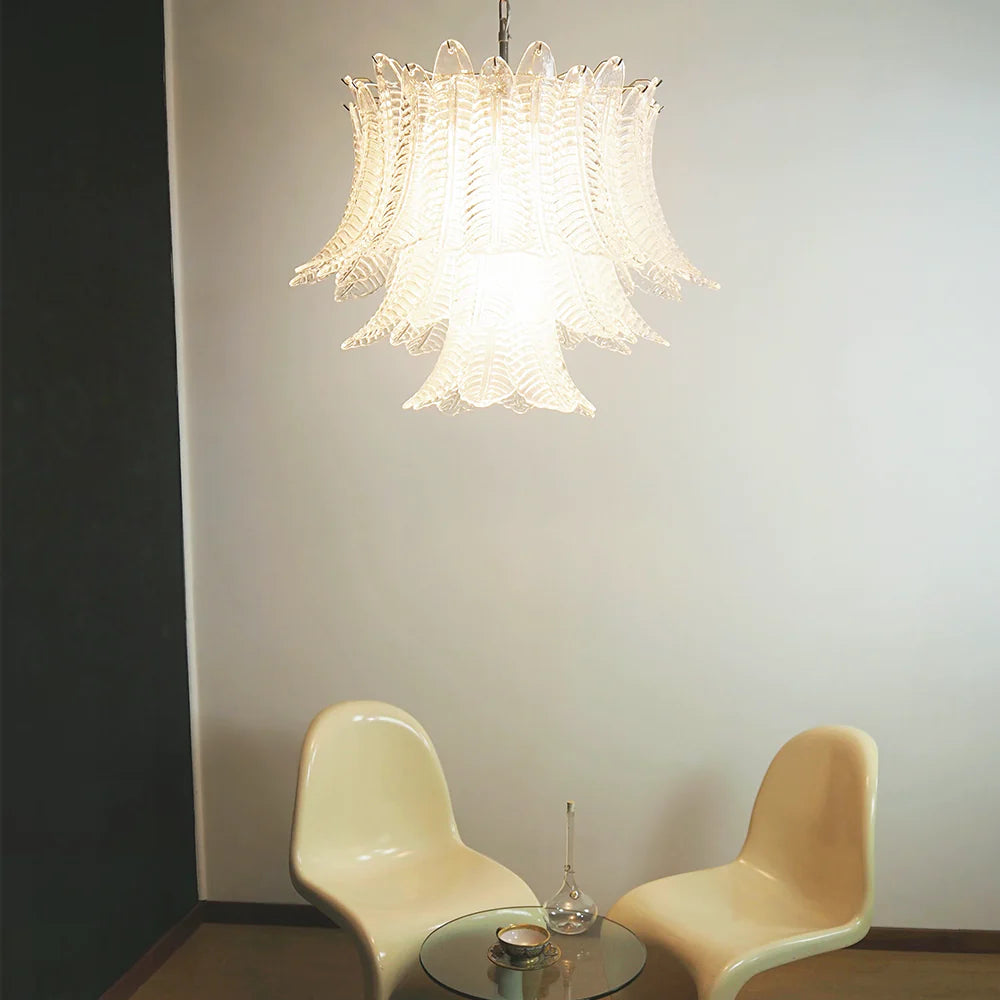 Murano Transparent Ferns Glass Chandelier Secondary image