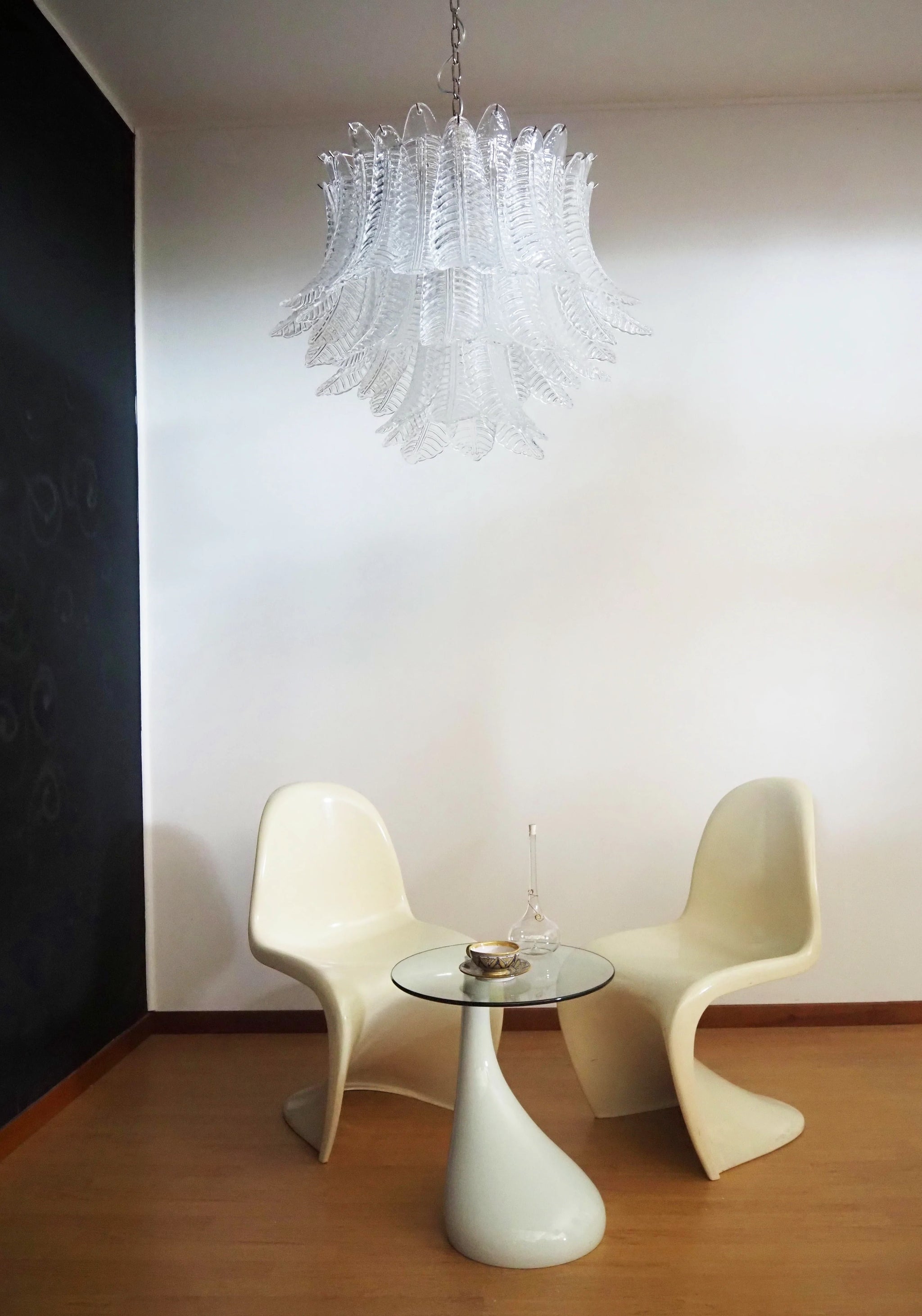 Murano Transparent Ferns Glass Chandelier
