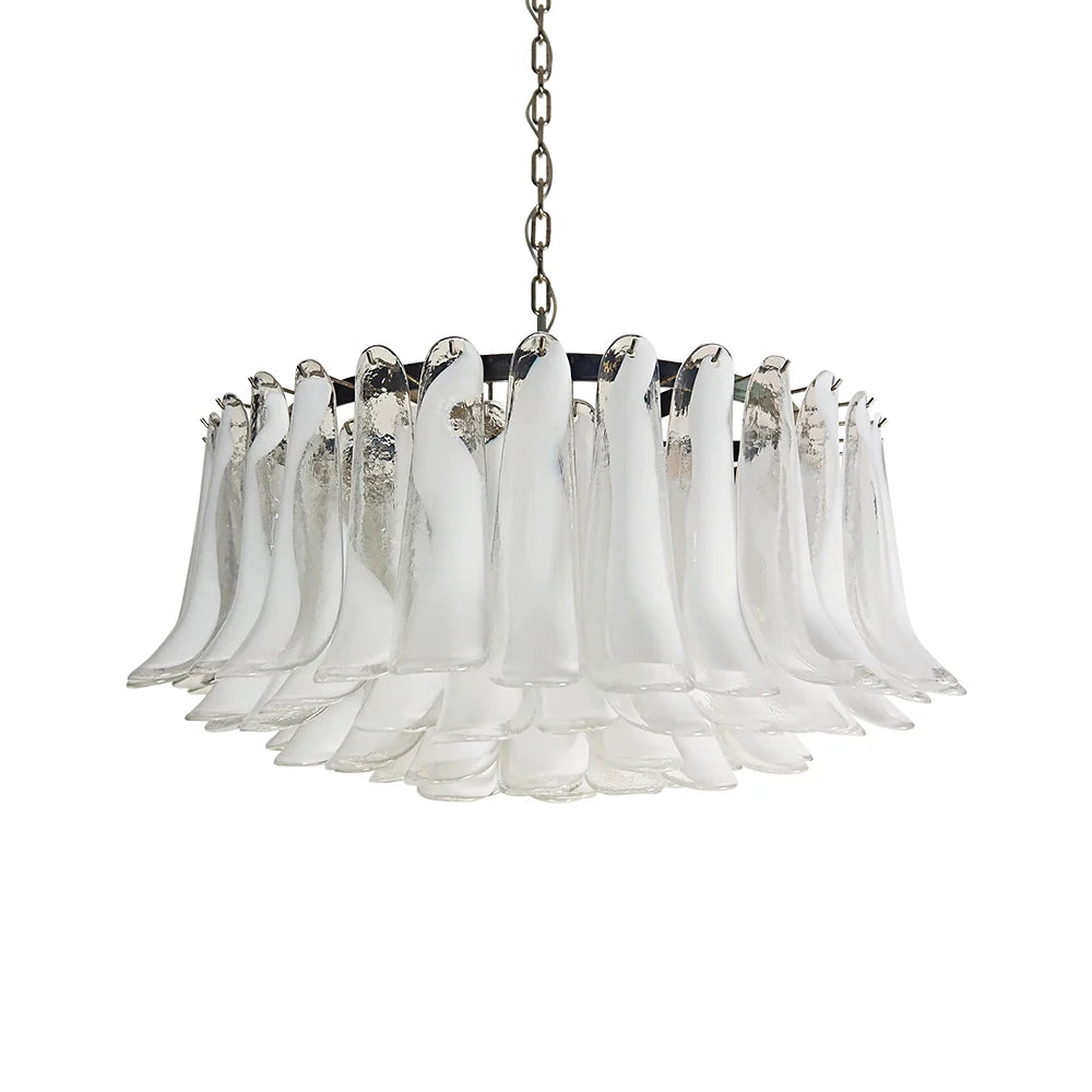 Murano Transparent Glass Petal Chandelier Main image