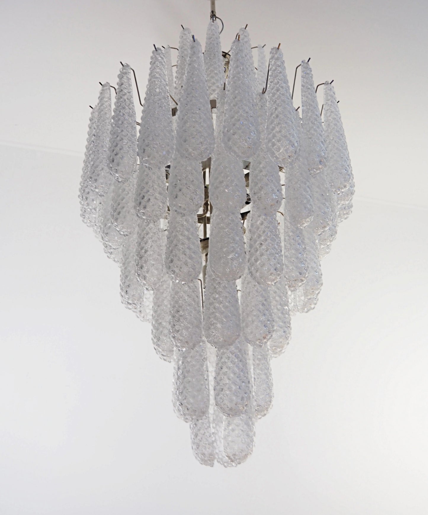 Murano Transparent Petals Glass Chandelier
