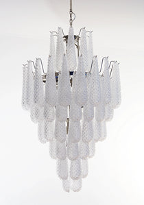 Murano Transparent Petals Glass Chandelier