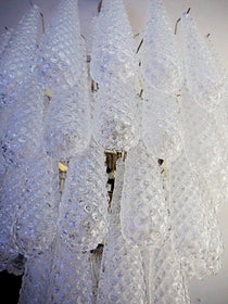 Murano Transparent Petals Glass Chandelier