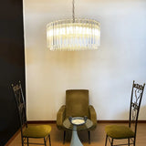 Murano Round Prisms Transparent Chandelier