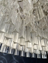 Murano Round Prisms Transparent Chandelier