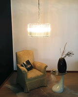 Murano Round Prisms Transparent Chandelier