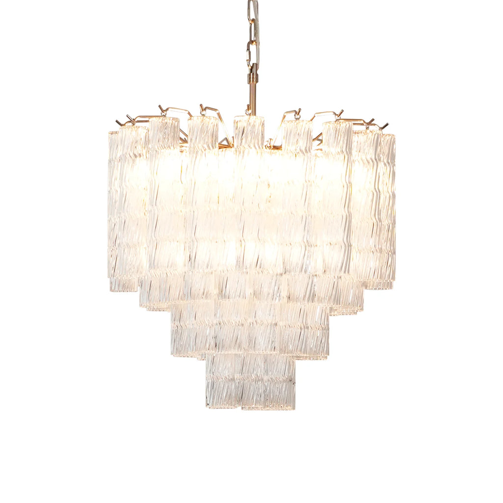 Murano Wave Glass Tube Chandelier