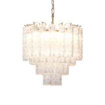 Murano Wave Glass Tube Chandelier