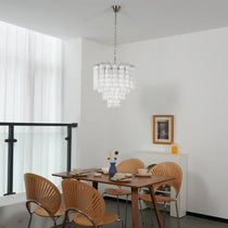 Murano Wave Glass Tube Chandelier