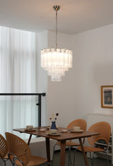 Murano Wave Glass Tube Chandelier