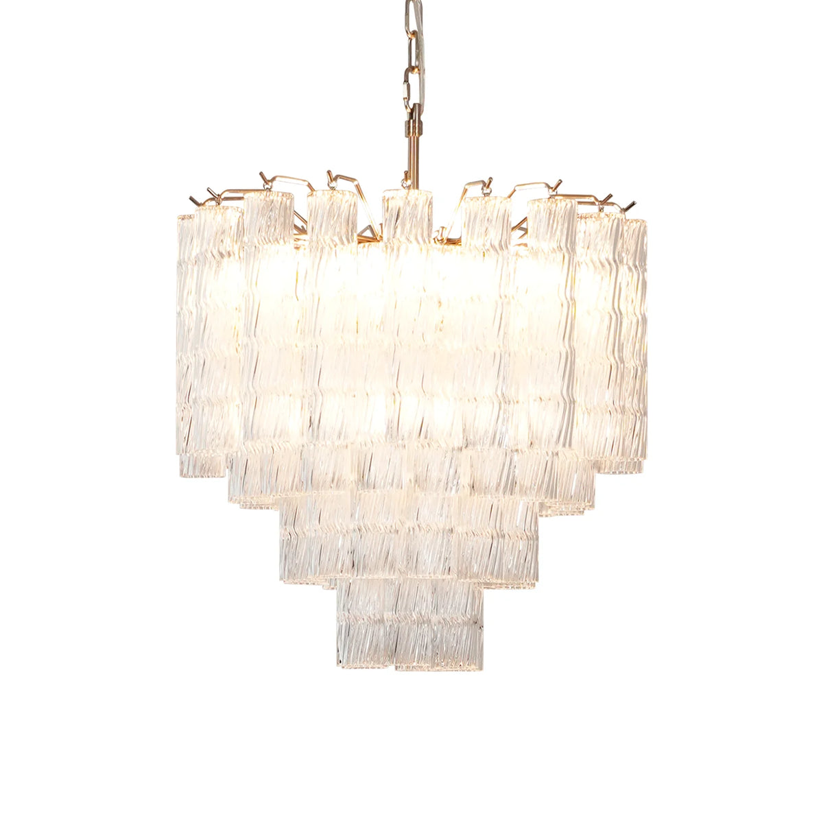 Murano Wave Glass Tube Chandelier