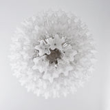 Murano White Glass Tubes Chandelier
