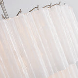 Murano White Glass Tubes Chandelier