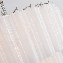 Murano White Glass Tubes Chandelier
