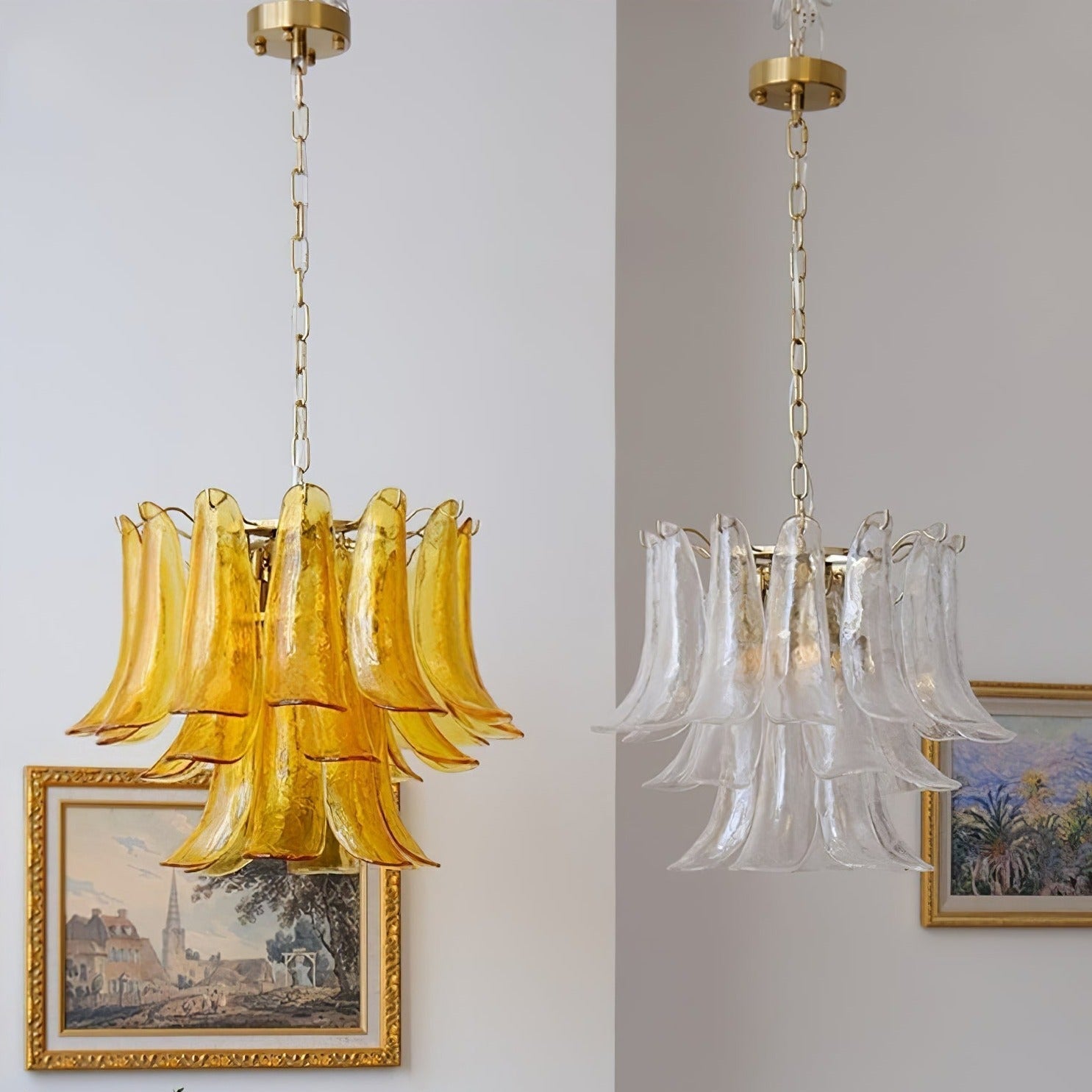 Murano Glass Petals Chandelier