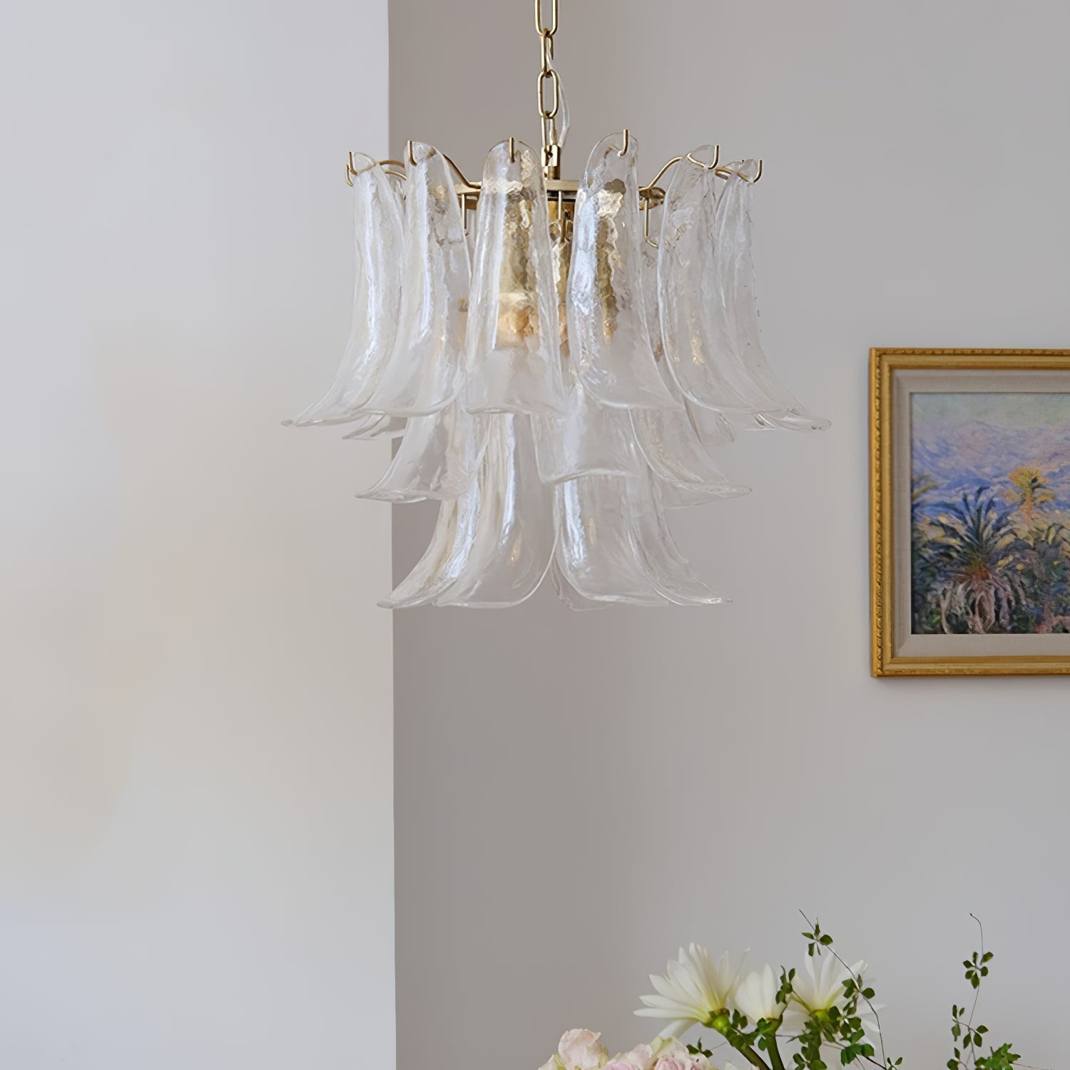 Murano Glass Petals Chandelier