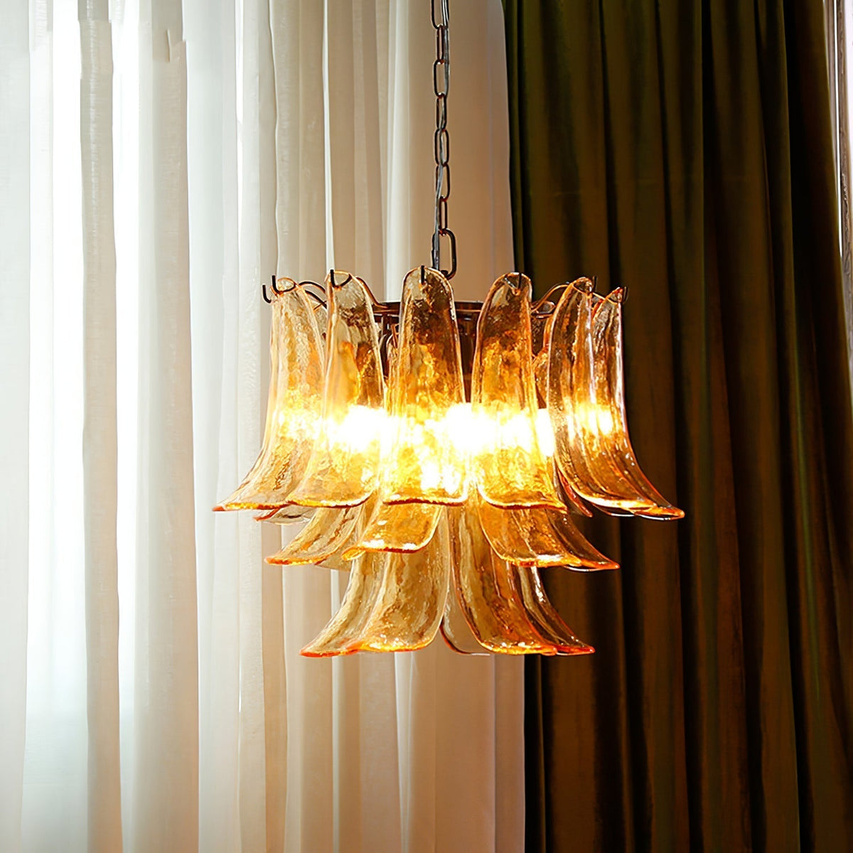 Murano Glass Petals Chandelier