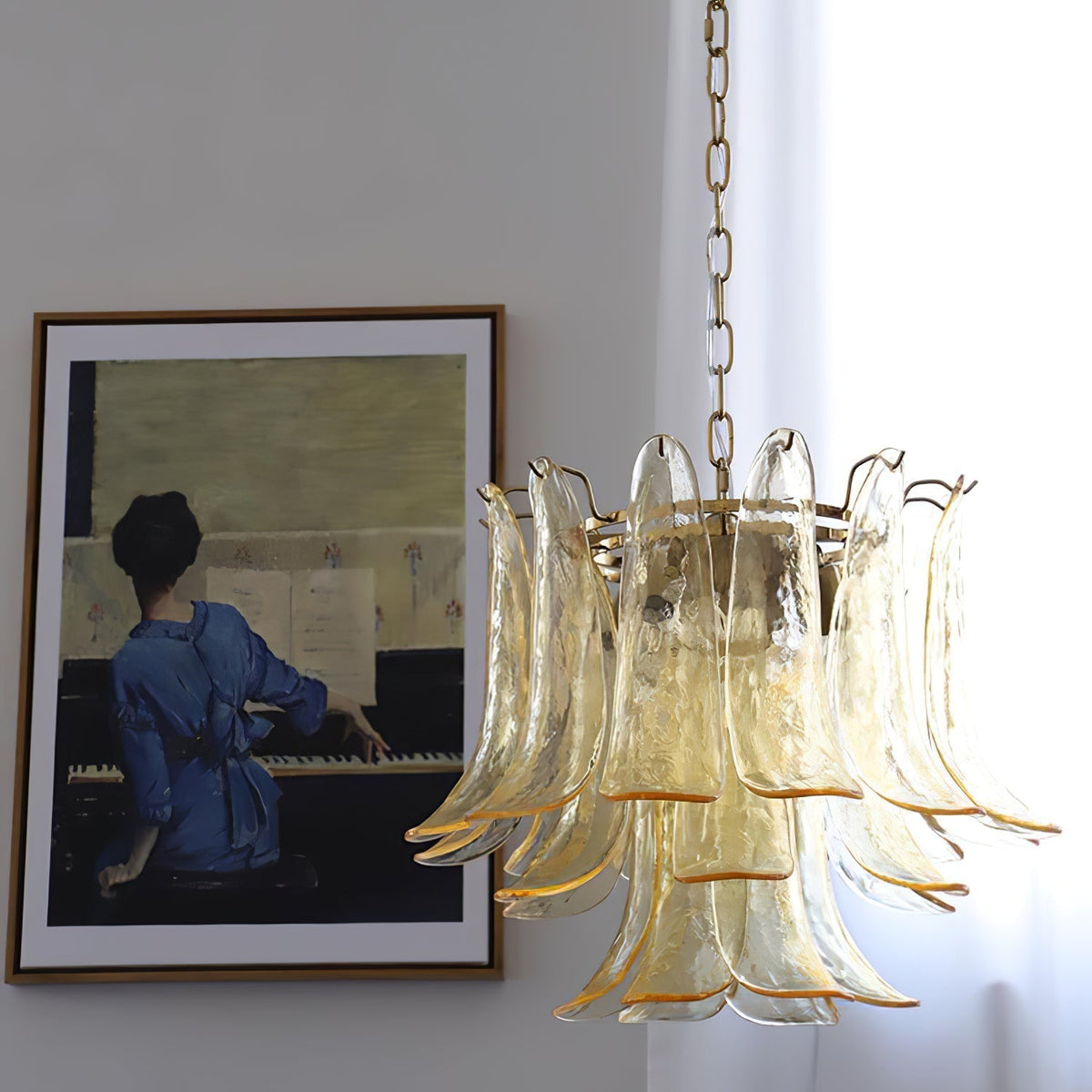 Murano Glass Petals Chandelier