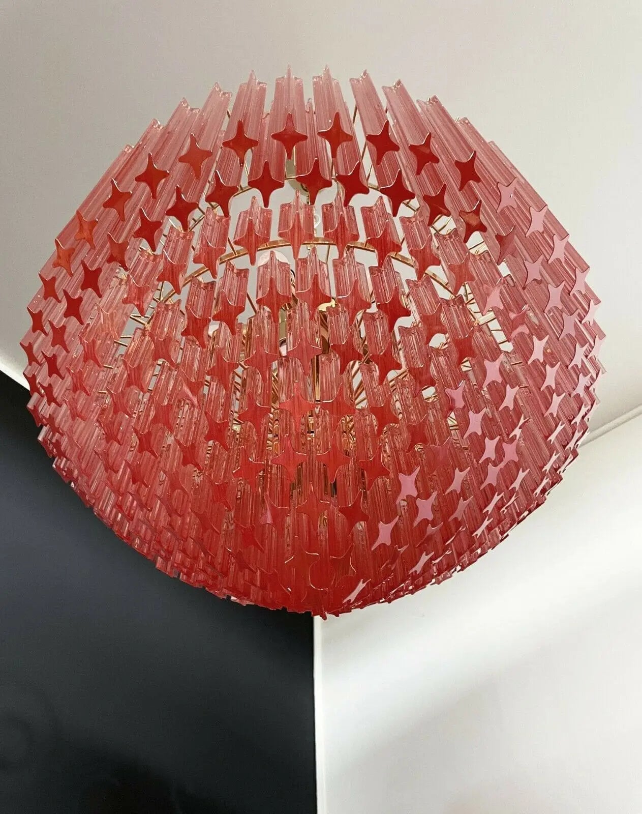Murano Glass Chandelier – 265 prisms – Pink