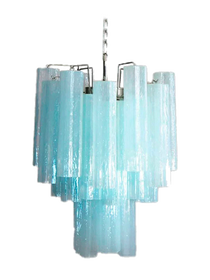Murano Glass Chandelier – 30 tubes – Opal