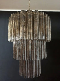 Murano Glass Chandelier – 52 tubes – Smoked